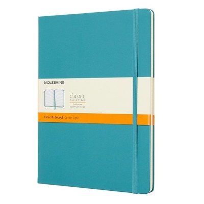 Notesz MOLESKINE QP090B35 "XL" vonalas kemény fedeles hamu kék