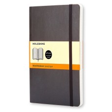 Notesz MOLESKINE QP611 "P" vonalas puha fedeles fekete