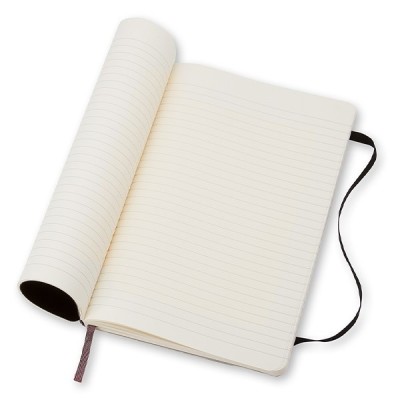 Notesz MOLESKINE QP611 "P" vonalas puha fedeles fekete