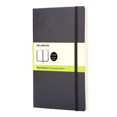 Notesz MOLESKINE QP613 "P" sima puha fedeles fekete