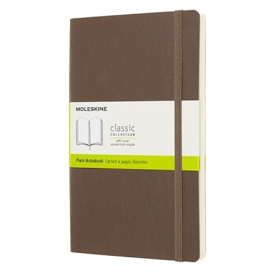 Notesz MOLESKINE QP618P14 "L" sima puha fedeles földbarna