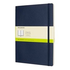 Notesz MOLESKINE QP623B20 "XL" sima puha fedeles zafirkék