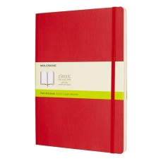 Notesz MOLESKINE QP623F2 "XL" sima puha fedeles skarlát piros