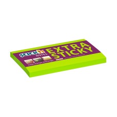 Öntapadó jegyzettömb STICK`N extra erős 76x127mm neon zöld 90 lap