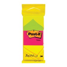 Öntapadós jegyzet 3M Post-it LP6812 38x51mm neon  3x100 lap