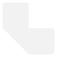 Padlómatrica DJOIS L alakú 100x100 mm 5 cm széles fehér 10 darabos