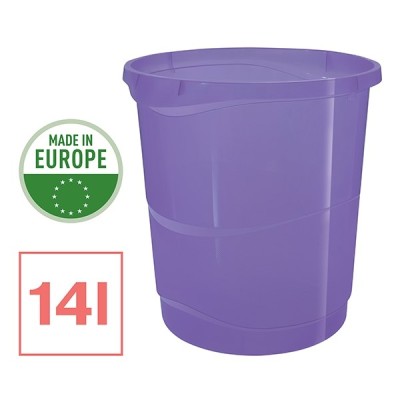 Papírkosár ESSELTE Colour Breeze 14 liter áttettsző levendula