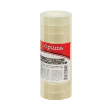 Ragasztószalag OPTIMA víztiszta 15mmx33m átlátszó 10 darabos