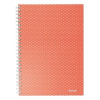 Spirálfüzet kockás ESSELTE A/5 80 lapos Colour Breeze korall