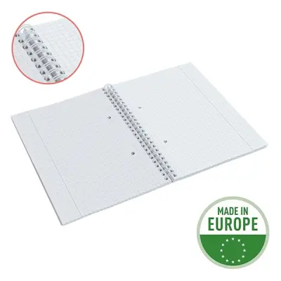 Spirálfüzet kockás ESSELTE A/5 80 lapos Colour Breeze korall