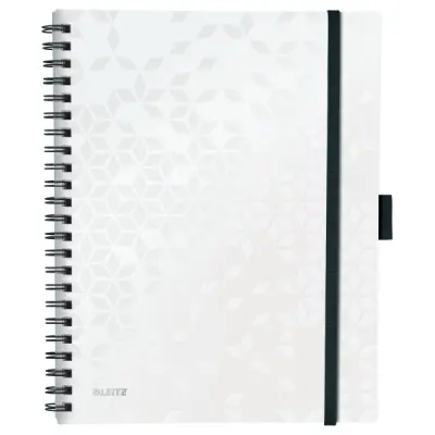 Spirálfüzet kockás LEITZ Wow Active A/4 80 lapos fehér