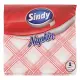 Szalvéta SINDY 1 rétegű 45 lapos 33x33 cm piros kockás