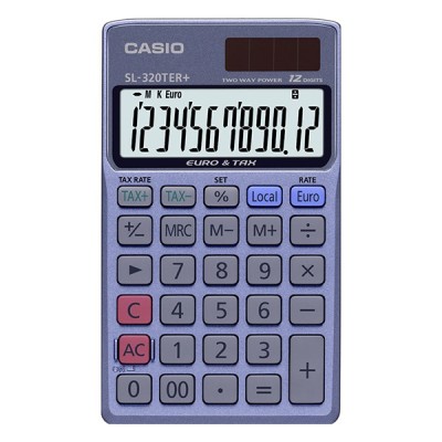 Számológép zseb CASIO SL 320 TER+ 12 digit kék