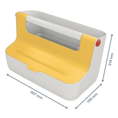 Tároló doboz mobil foganytúval LEITZ Cosy meleg sárga