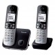 Telefon dect PANASONIC KX-TG6812PDB vezeték nélküli ezüst-fekete