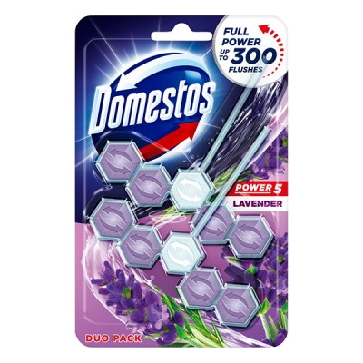 Toalett öblítő DOMESTOS Power5 Lavender 2x55 g