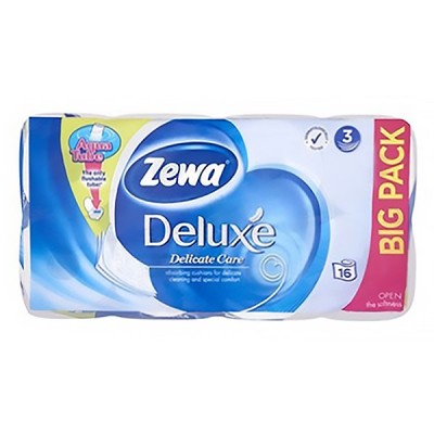 Toalettpapír ZEWA Deluxe 3 rétegű 16 tekercses Pure White