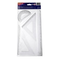 Vonalzókészlet NEBULO 30 cm vonalzóval 4 darabos